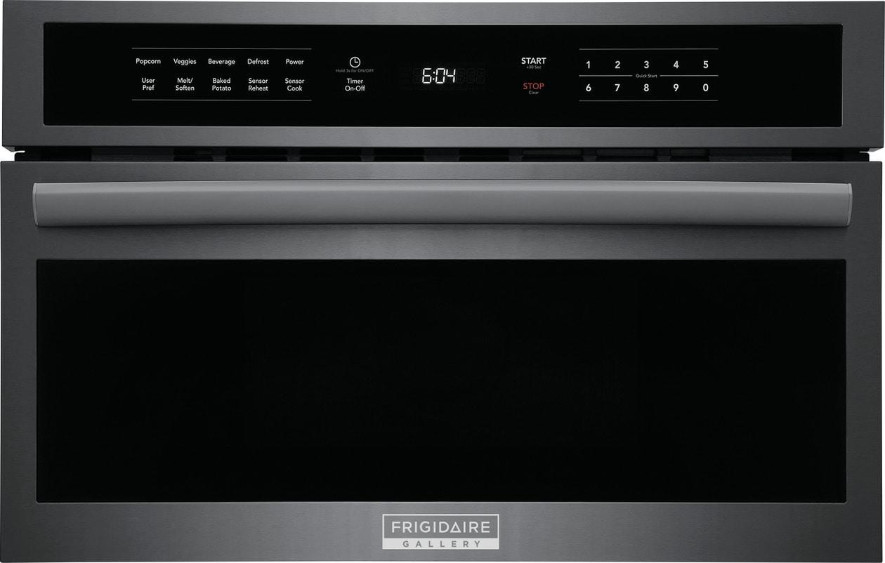 Frigidaire Gallery 30" Built-In Microwave Oven with Drop-Down Door, Black Stainless Steel
