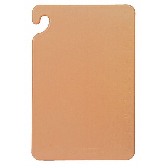 San Jamar CB182412BR Cut-N-Carry 18 x 24 Brown Cutting Board"