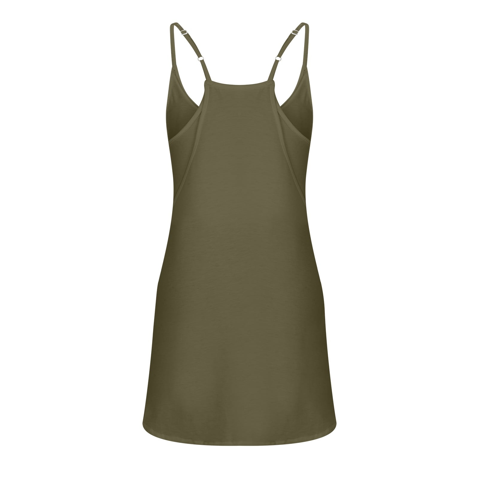 Moxiu Jumpsuits for Women Summer Short,Casual Sleeveless Rompers for Women Built-in Short Spaghetti Strap Loose Jumpsuit Overalls Lounge with Pockets Army Green,L