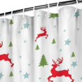 thumbnail image 3 of White Christmas Reindeer and Tree Pattern Shower Curtain 84"x72" ,Bathroom Decorative Shower Curtains Set with 12 Hooks,Modern Waterproof Washable Shower Curtain, 3 of 6