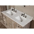 thumbnail image 3 of 60" Solid Recycled Fir Double Sink Vanity With Arctic Pearl Quartz Marble Top-No Faucet, 3 of 5