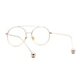 thumbnail image 2 of Lunettes de Mode Rétro pour Femmes à Monture Ronde en Métal Or Rose, 2 of 4
