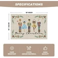 thumbnail image 6 of mubwai Nutcrackers Christmas Vinyl Placemats Set of 4, 12x18 Inch Wipeable PVC Woven Table Mats for Party Kitchen Dining Decor, 6 of 7