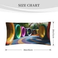 Cauagu Colorful Tire Tunnel Park Print Pillowcase with Envelope Closure