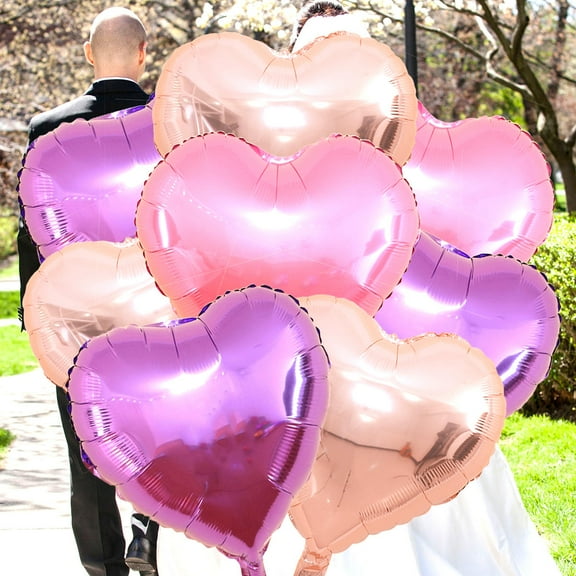 WHAMVOX 10pcs Balloons Heart Shape Ballons Party Supplies Decoration for Birthday Wedding Proposal 18inch Balloons