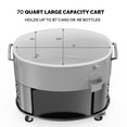 thumbnail image 5 of Ktaxon 70QT Ice Coller Cart, Patio Ice Chest on Wheels with Bottle Opener & Ice Scoop, for Outdoor Party Camping Picnic, Sliver Gray, 5 of 8