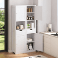 Tall Bathroom Storage Cabine 64\u201DH Freestanding Storage Pantry