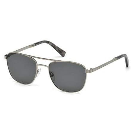Sunglasses Ermenegildo Zegna EZ 0071 14A shiny light ruthenium / smoke