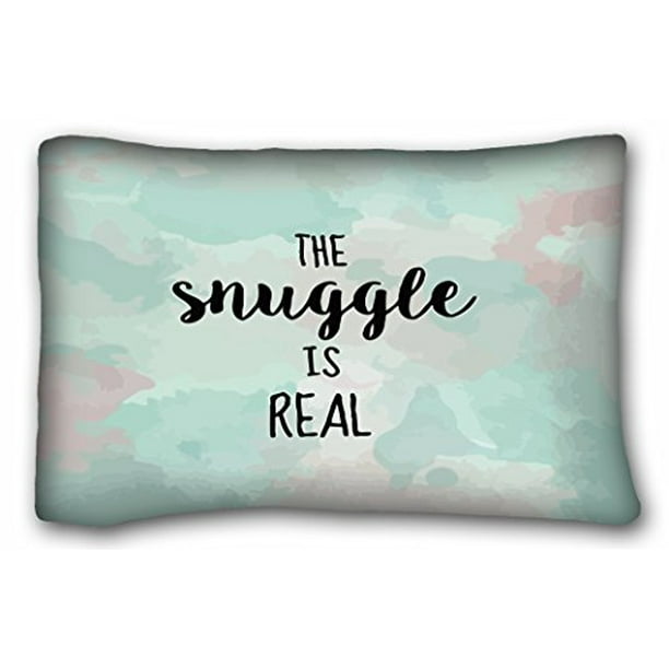 WinHome Snuggle Pillow Quote Cute Kids Gift Boyfriend Purple And Teal  Bedding Funny Pillow Case Cases Cover Cushion Covers Funny Gifts Sofa Size  20x30 Inches Two Side 