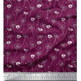 thumbnail image 1 of Soimoi Modal Satin Fabric Dot,Leaves & Floral Artistic Print Fabric by Yard 42 Inch Wide, 1 of 1
