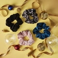 thumbnail image 5 of Scunci The Original Scrunchie Luxury Velvet Gift Set Includes 4 Unique Scrunchies: Leopard, Black, Pink, Teal in Acrylic Presentation Box, 5 of 8