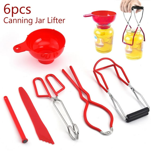 Canning Starter Kit 6Pcs Canning Supplies Professional Canning Jar Lifter Home Canning Set Essential Canning Accessories for Canner Beginne