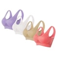 thumbnail image 5 of HAOTAGS Four-Piece Women Bras Set, Seamless Breathable Wirefree High Support Bra Multicolor 3XL, 5 of 7