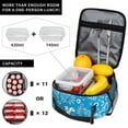 thumbnail image 4 of ZNDUO Blue Cartoon Sea Creature Graffiti Pattern Lunch Bag, Reusable Leakproof Tote for Office, Work, School, Beach or Travel, 4 of 8