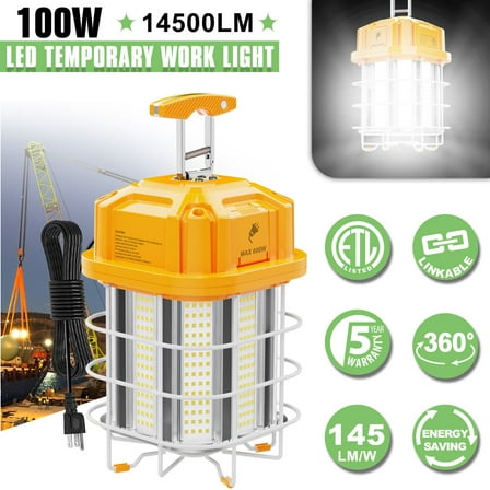 100Watt LED Temporary Work Light Linkable Workshop Commercial Construction Light