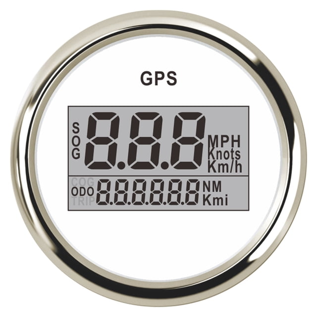 Digital Car Speedometer GPS Odometer 52mm GPS Speedometer Odometer Car Speed Gauge GPS LCD Boat Car Waterproof Digital Gauge