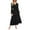 Black, variant on Riforla Women Casual Solid Maxi Dress V Neck Large Swing Dress Belt Long Sleeve Long Wedding Party Dresses Black S