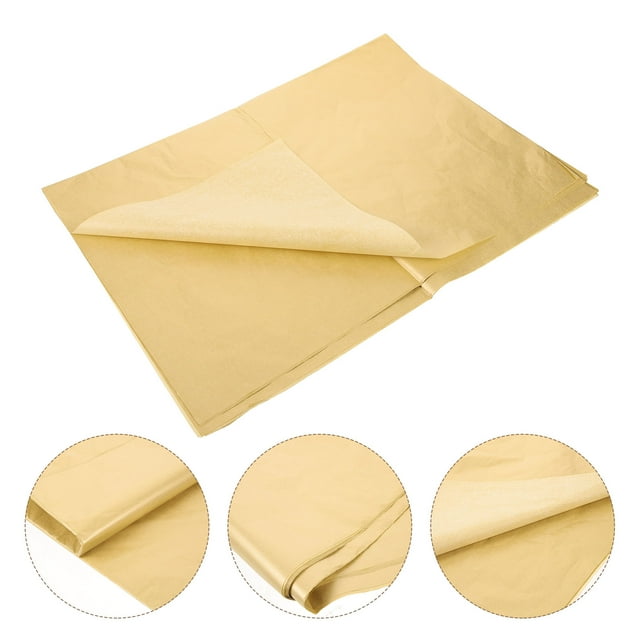 LIFKOME 20 Feuilles de Papier Décoratif Doré pour Festivals, Vacances et Fêtes