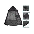 thumbnail image 4 of Little Donkey Andy Men's Waterproof Rain Jacket Outdoor Lightweight Hooded Raincoat for Hiking Golf Travel Fishing Black S, 4 of 6