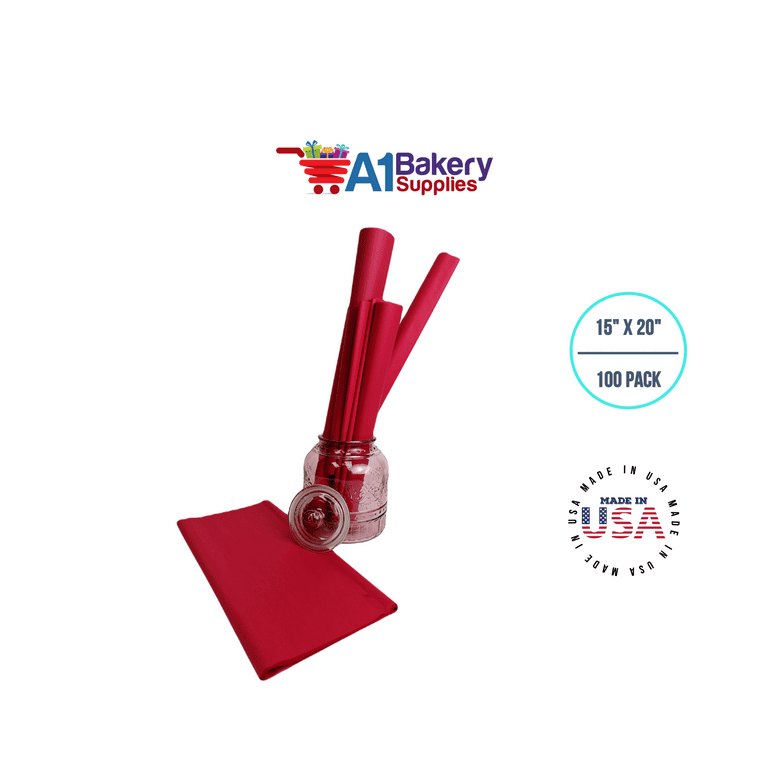  Red Tissue Paper 15 Inch X 20 Inch - 100 Sheet Pack