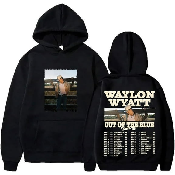 Waylon Wyatt Out of The Blue Tour 2025 Merch Hoodie Pockets Drawstring Unisex Hooded Sweatshirt Fashion Clothing
