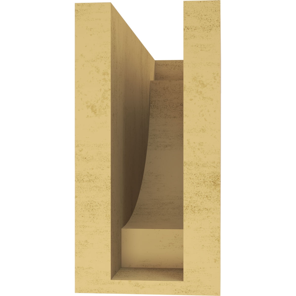 4"W x 12"D x 8"H Classic Alpine Rough Cedar Woodgrain TimberThane Corbel, Primed Tan