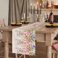 thumbnail image 2 of Table Runners 120 Inches Long Dress Scarves, Pink Flowers Farmhouse Coffee/Dining/Kitchen Table Runner for Living Room, Spring Floral Daisy Vintage Pastoral Botanical 13x120 Inch, 2 of 9