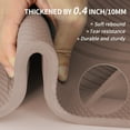 thumbnail image 4 of 4W Wide Yoga Mats, Extra Large 35" x 72" Pilates Matt, 10mm Thick Non Slip, TPE Tear-Resistant Exercise Mats for Home Workouts(Brown), 4 of 8