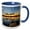 Blue/White, variant on 3drose, Kayaking into Sunset Rays on Mcwennger Slough, Kalispell, Montana, Usa, 11oz Two-tone Blue Mug