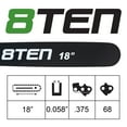 thumbnail image 6 of 8TEN 18" Chainsaw Guide Bar & Chain .058 3/8 68DL for Husqvarna 460 5018428-68 MK1010454, 6 of 7