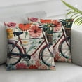 thumbnail image 3 of nygtbtfer Spring Pillow Covers Set of 2Fresh Flower Bicycle Spring Home Decorations Cushion Case for Sofa Couch Farmhouse Outdoor Living Room White, 3 of 7