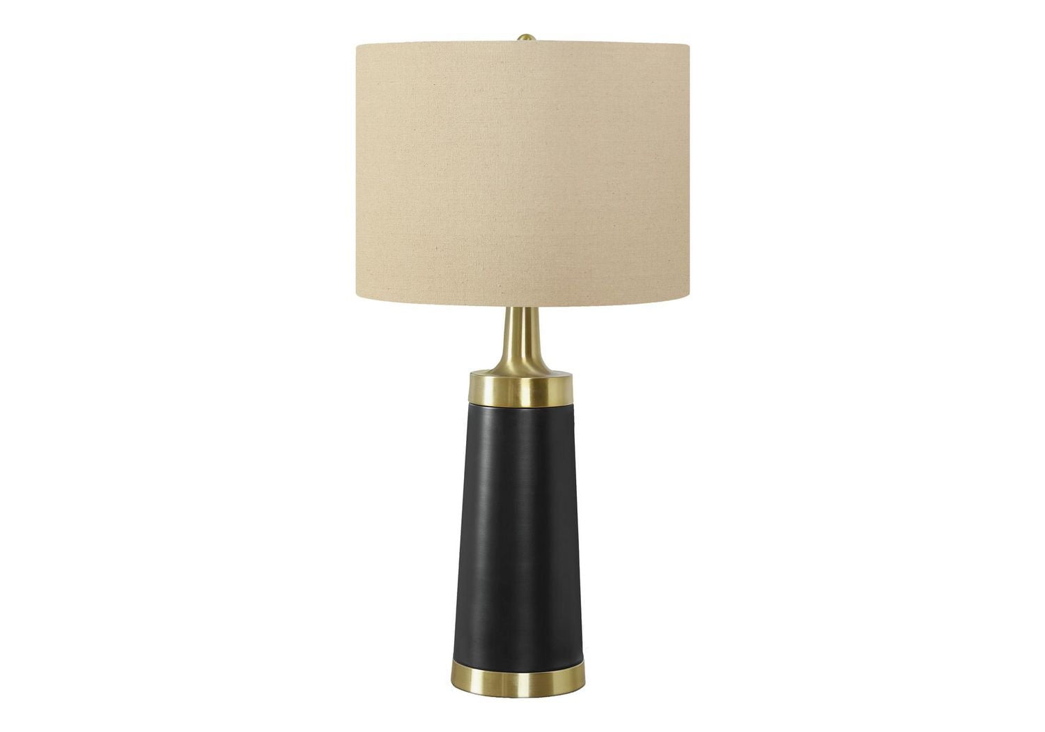 Monarch Specialties  Luminaire, 28"h, Lampe De Table, Béton Noir, Tons Beige., Contemporain