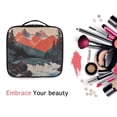 thumbnail image 6 of FORMRS Travel Makeup Bag Large Capacity Train Case Cosmetic Organizer with Adjustable Dividers, Mountains at Dawn, 6 of 8