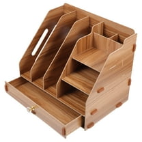 Hytrove Desk Organizer Storage Wooden Sundries Box 1Pc