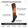 thumbnail image 3 of Lsque Red And Blue Fire Dragon E Pattern Sport Compression Socks for Men & Women 15-20 mmHg Knee High Nurse Pregnant Running Medical and Travel Athletic, 3 of 6