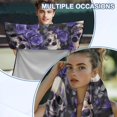 thumbnail image 6 of Bulopur Gothic Skull Front Car Seat Cover Towel for Men Purple Rose Waterproof Car Seat Protector with Storage Bag for Sport Running Soft Fit SUV Sedan Truck 1pcs, 6 of 7