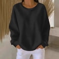thumbnail image 2 of Qingpeng Womens Lightweight Tops Solid Color Pullover Loose Crew Neck Long Sleeve Workout Sports Casual Tee Shirts, 2 of 6