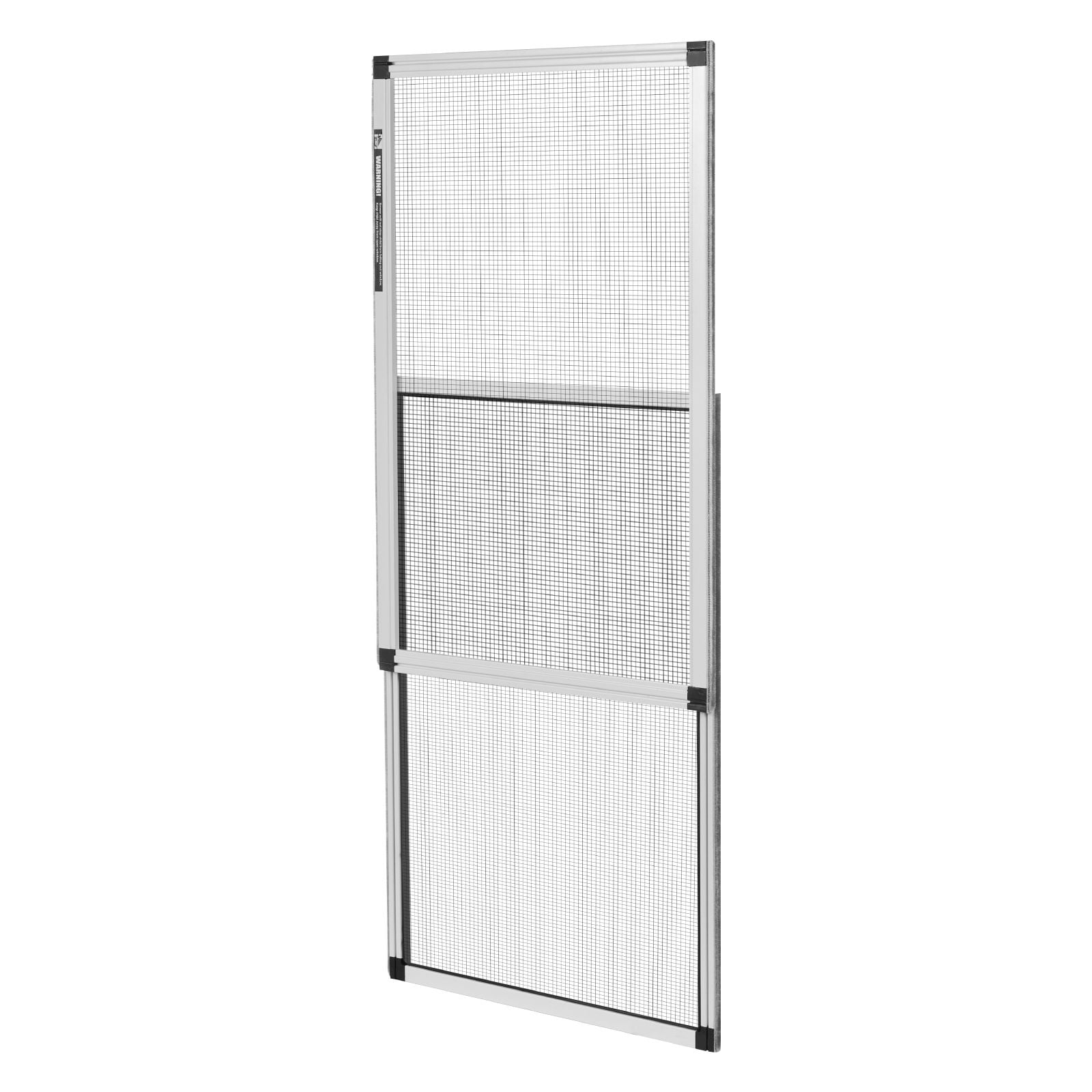 Adjustable Window Screen 21-40x15 Inch, Expandable with Rust-Proof Metal Tracks, Fiberglass Mesh, Felt Edges for Seal, No-Drill Installation for Home Windows