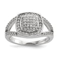 thumbnail image 6 of Sterling Silver Rhodium-plated CZ 3 Ring Set, 6 of 7
