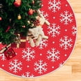 thumbnail image 5 of FMSHPON Christmas Snowflake Xmas Christmas Tree Skirt Stand Mat for Holiday Party Decoration Indoor Outdoor 36 inches, 5 of 6