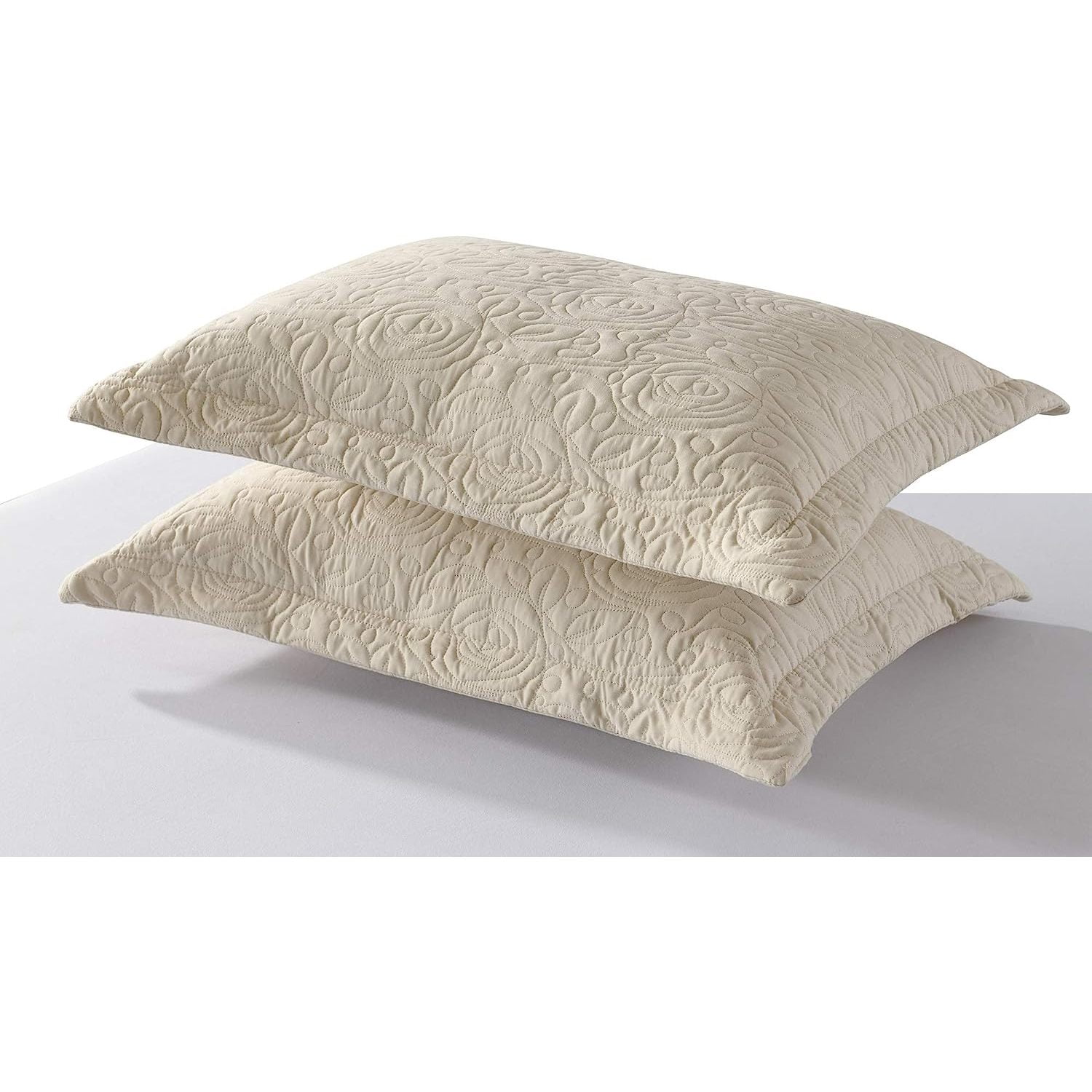 WBTAYB 2Piece Embroidered Pillow Shams, Queen Size Decorative