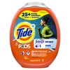 Tide Pods Liquid Laundry Detergent Soap Pacs, 4-n-1 with Febreze, HE Compatible, 85 Count, Fights even week old Odors, Sport Odor Defense