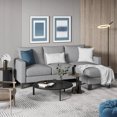 thumbnail image 1 of Convertible Sectional 3 L-Shaped Couch Soft Seat With Modern Linen Fabric Small Space Sofas for Living Room Loveseat Luxury Sofa My Lux Decor Round, 1 of 5
