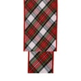 thumbnail image 5 of LaRibbons 4" Wired Dupioni Ribbon, Red/Green/Black/White Small Plaid Bias Cut Double-Fused Red Backing, 5 Yard Roll, 5 of 6