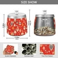thumbnail image 2 of Yayeee Ashtray with Lid for Cigarette Smokeless Stainless Steel Home Ash Holder, Red Christmas Ornaments Pattern, 2 of 7