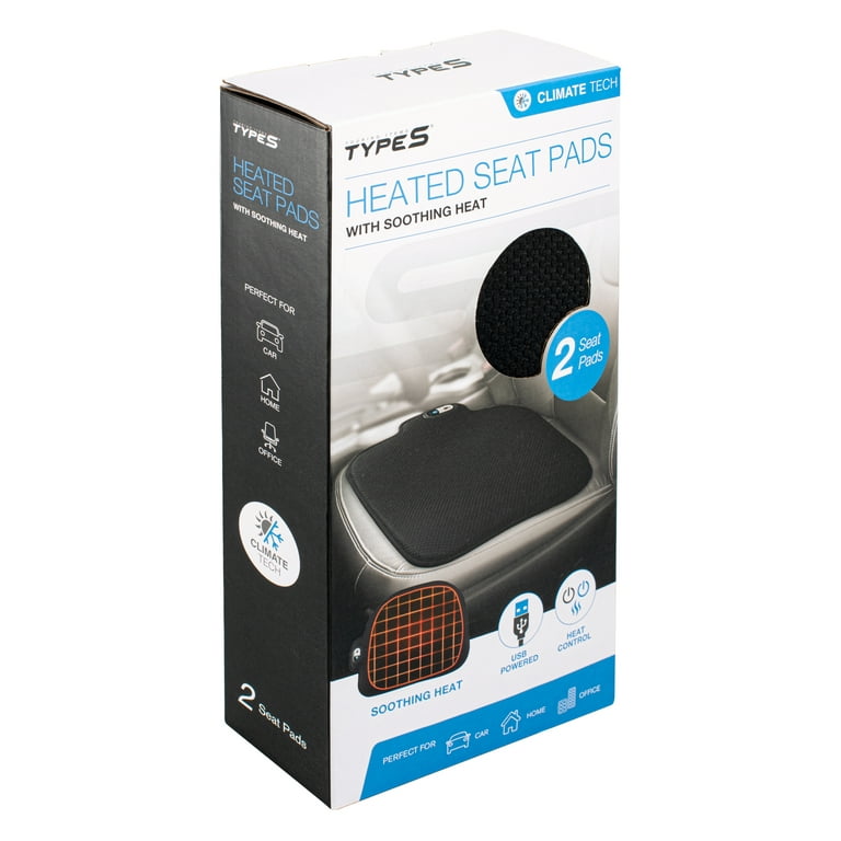 Type S Heated Seat Pad Universal Fit for All Vehicles CU58216 4 Walmart