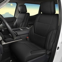 AOMSAZTO Custom Seat Covers for Toyota Tundra: 2022 2023 2024 2025 CrewMax SR SR5 Limited Platinum 1794 FFV TRD Pro Leather Car Seat Covers Full Set Black