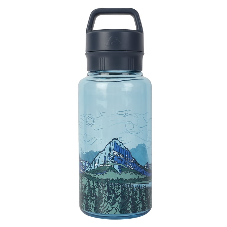 Ozark Trail 32 oz Tritan Plastic Chug Water Bottle, Alpine Summit