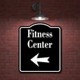 thumbnail image 2 of Fitness Center Left Arrow BLACK Aluminum Composite Sign, 8.5"x10", 2 of 9
