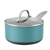 Anolon Achieve 2 qt Hard Anodized Nonstick Sauce Pan with Lid, Teal